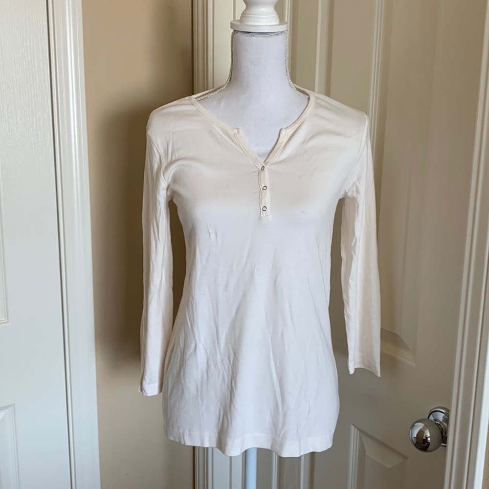 George classic white long sleeve shirt